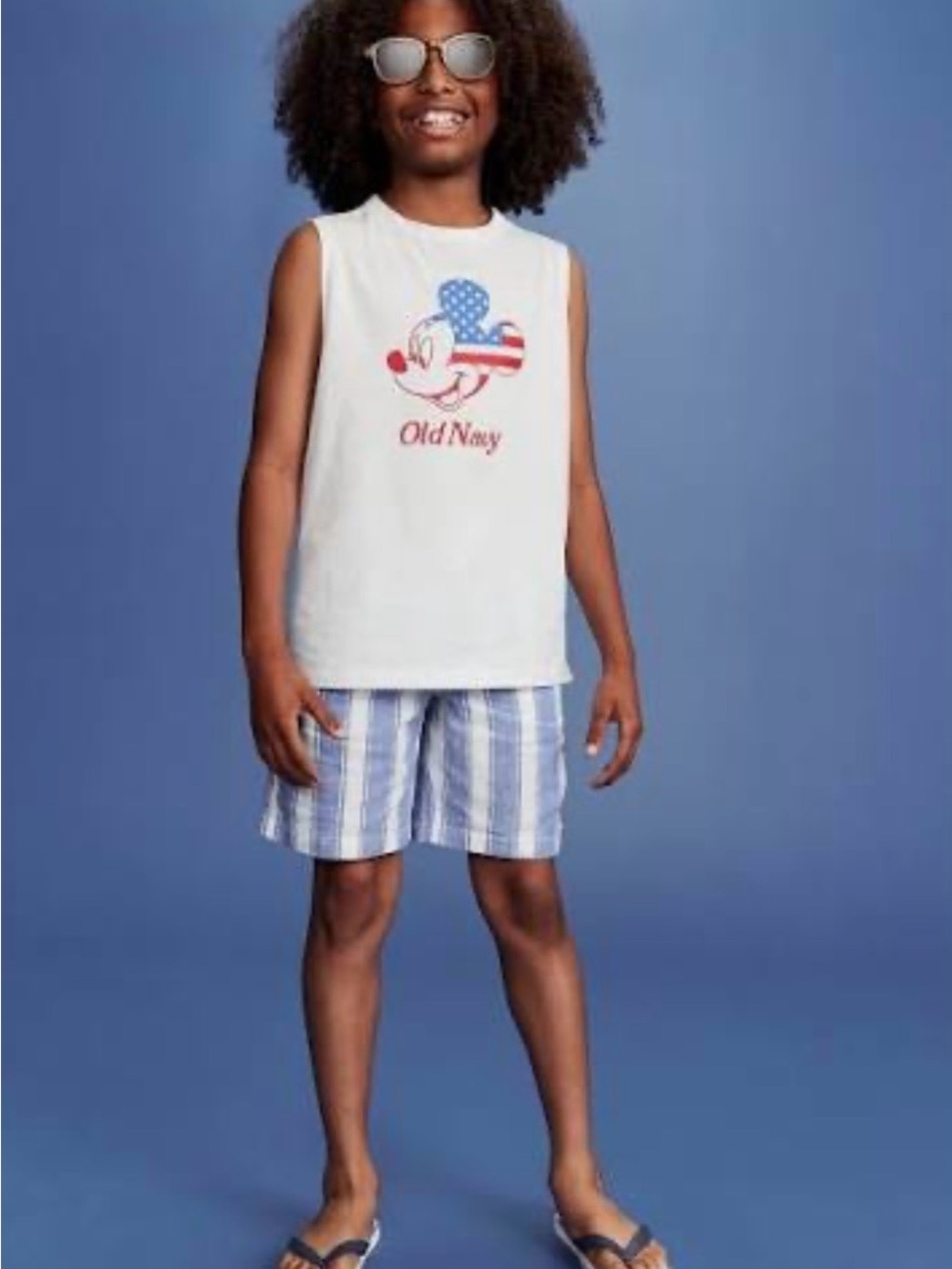 NWT Old Navy x Disney® Mickey Mouse Logo-Graphic Muscle
Flag T-Shirt for Boys